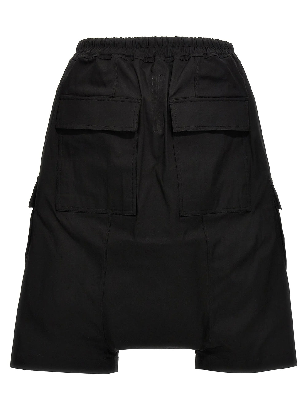 Rick Owens Black Cotton Bermuda Shorts