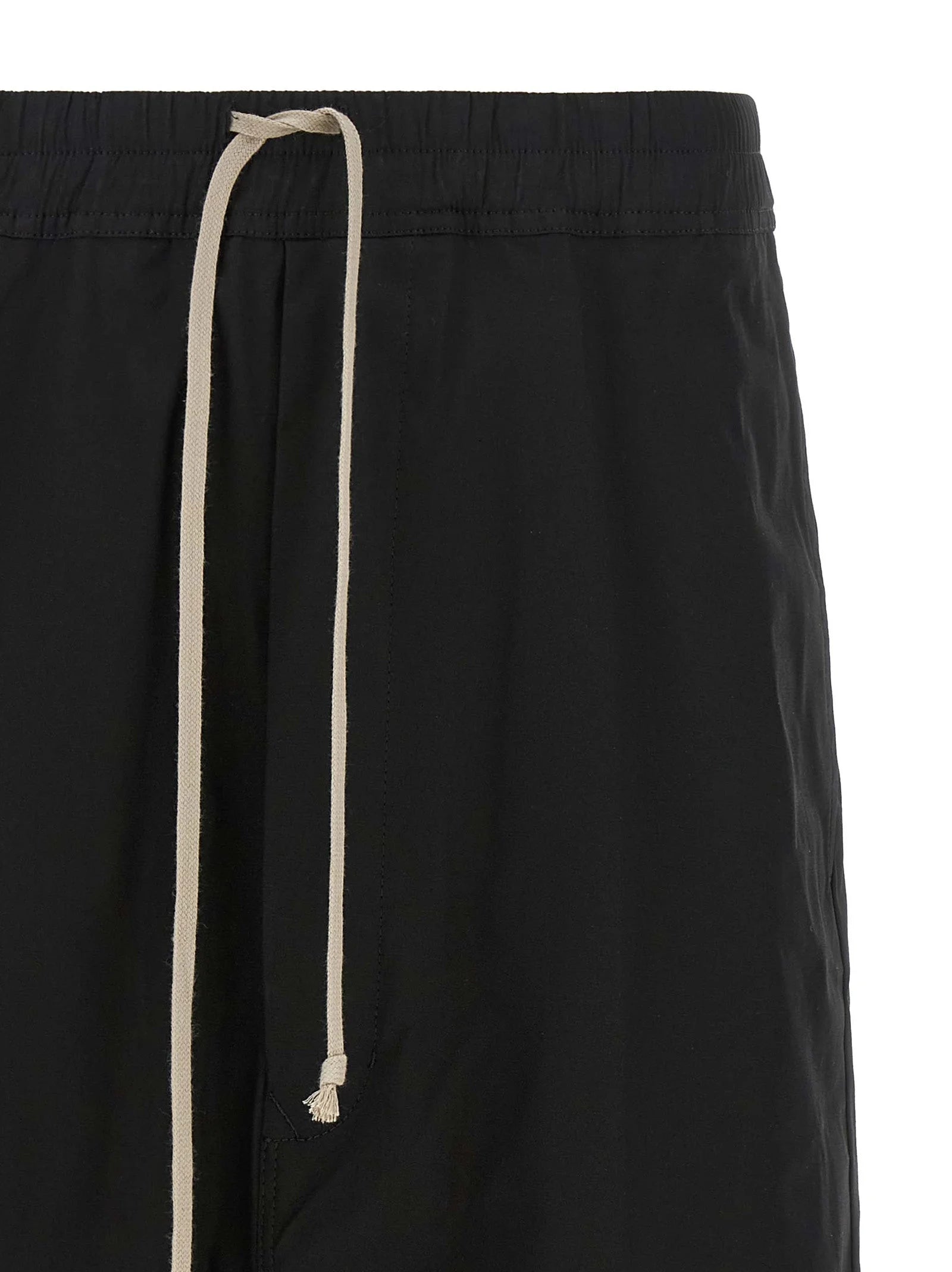 Rick Owens Black Cotton Bermuda Shorts