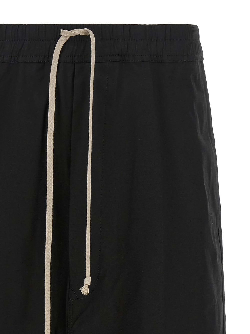 Rick Owens Black Cotton Bermuda Shorts
