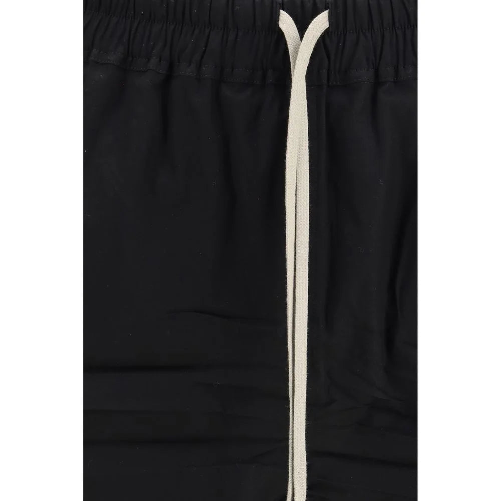 Rick Owens Black Cotton Bermuda Shorts