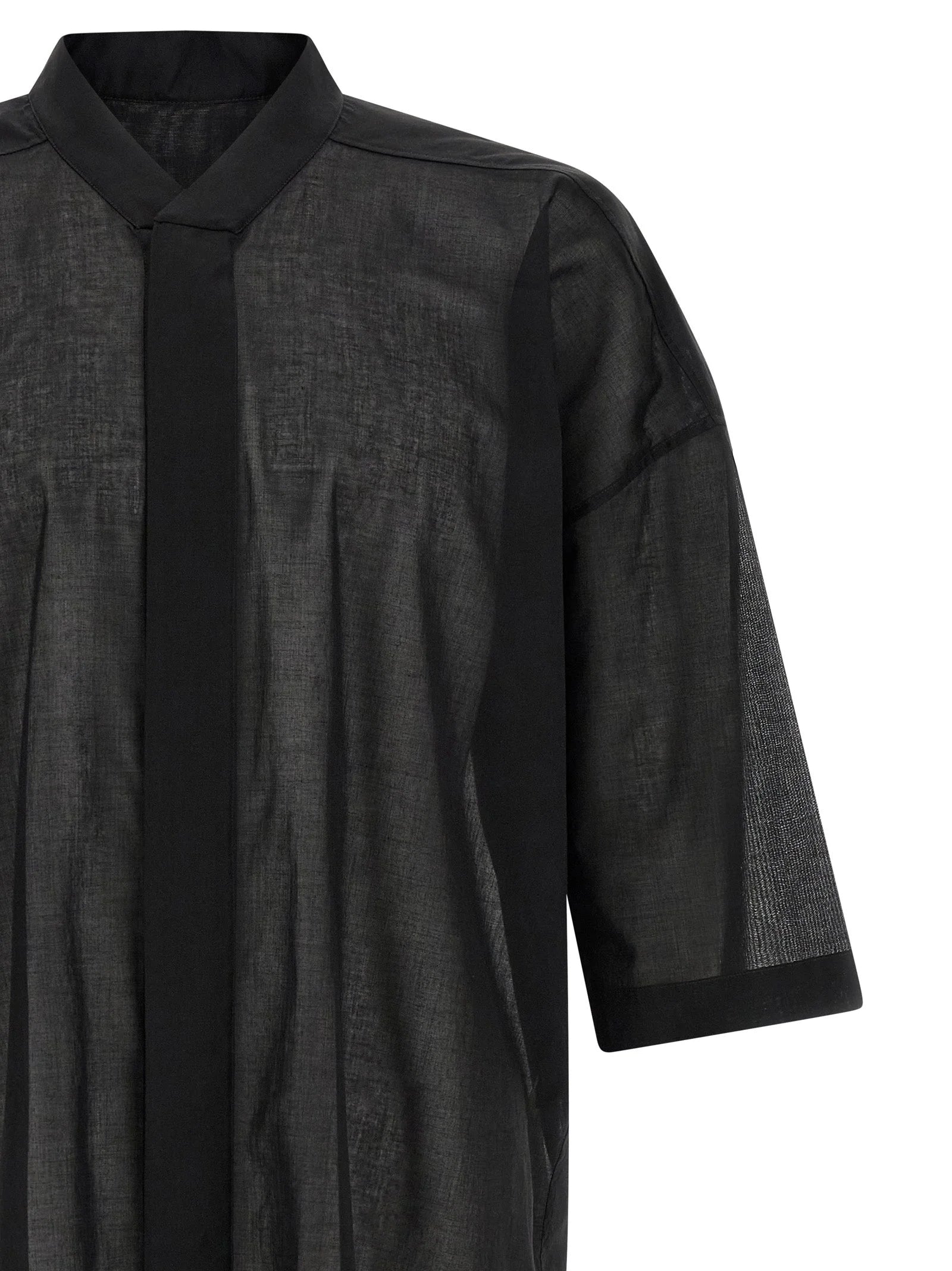 Rick Owens Black Cotton Blouse
