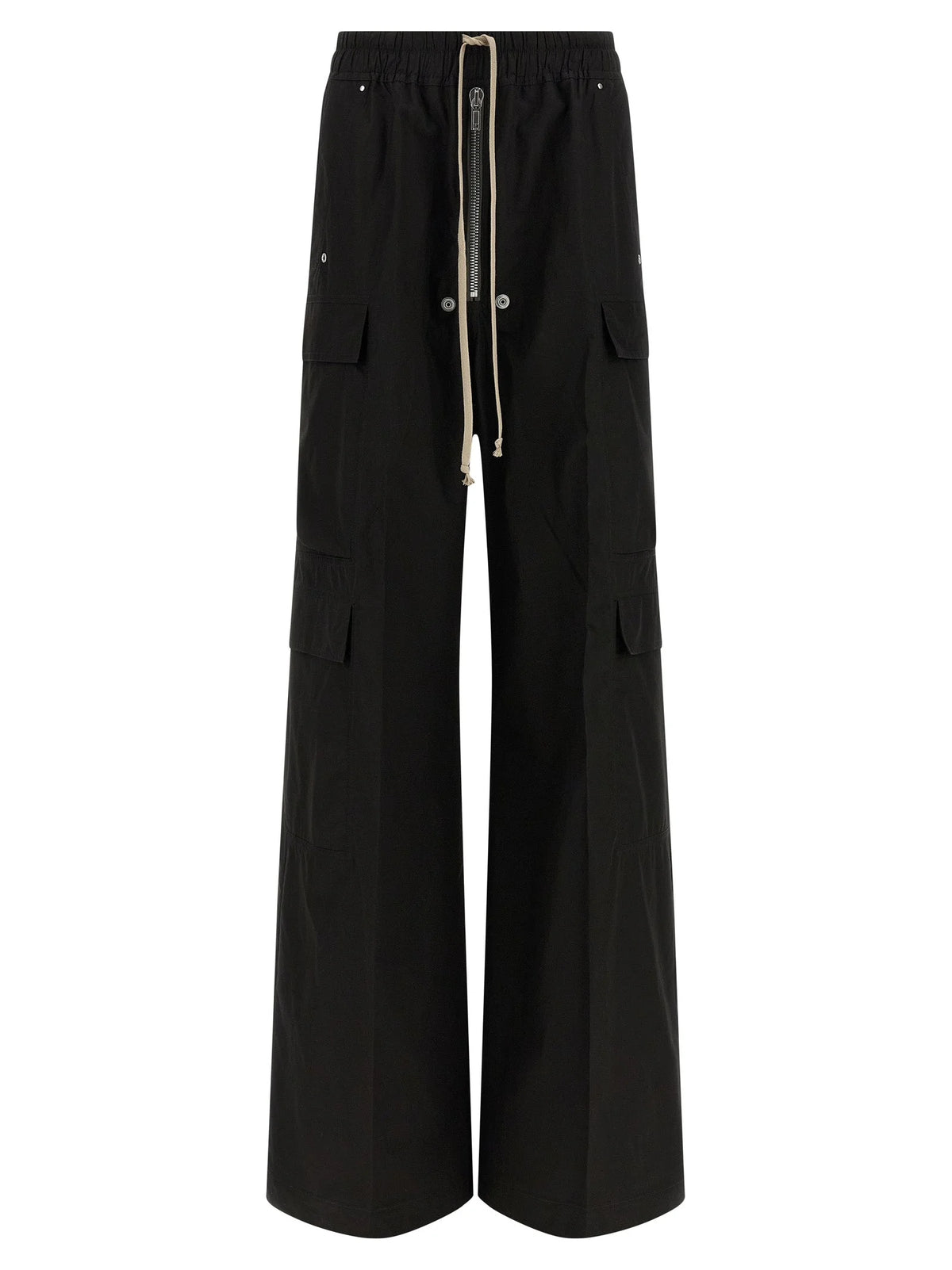 Rick Owens Black Cotton Cargo Pants