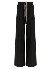 Rick Owens Black Cotton Cargo Pants