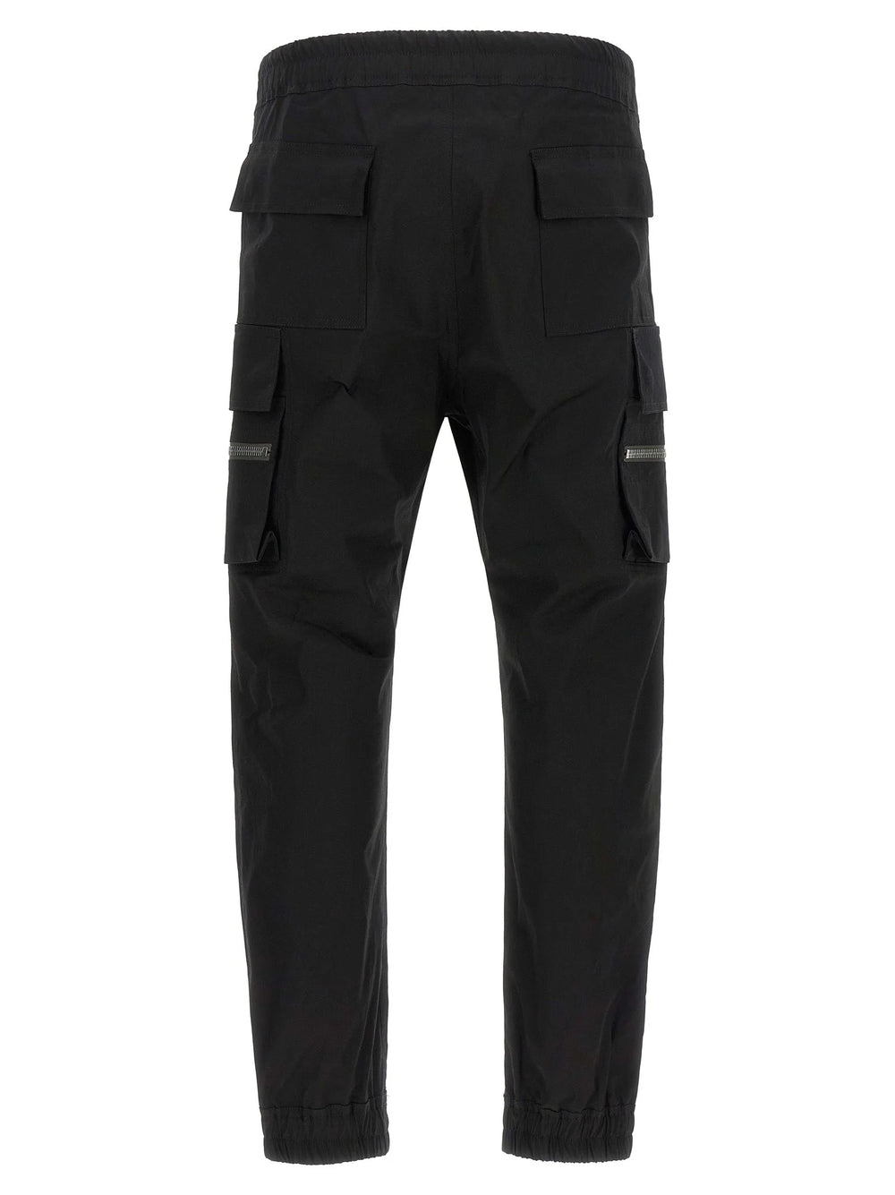 Rick Owens Black Cotton Cargo Pants