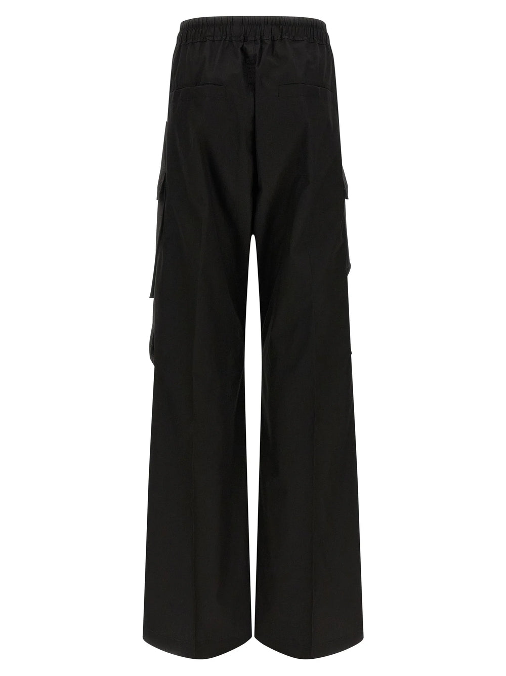 Rick Owens Black Cotton Cargo Pants