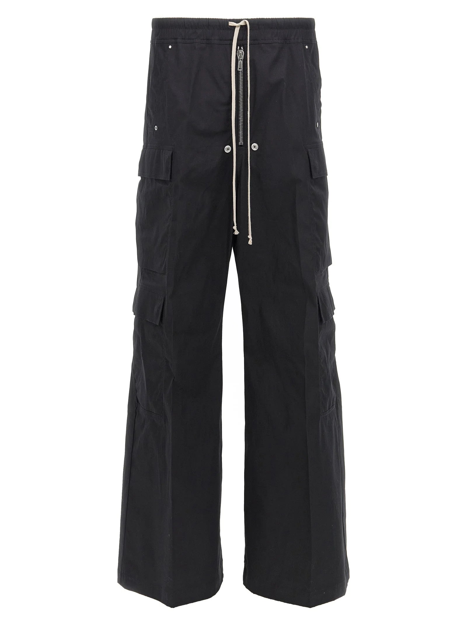 Rick Owens Black Cotton Cargo Pants - XXL