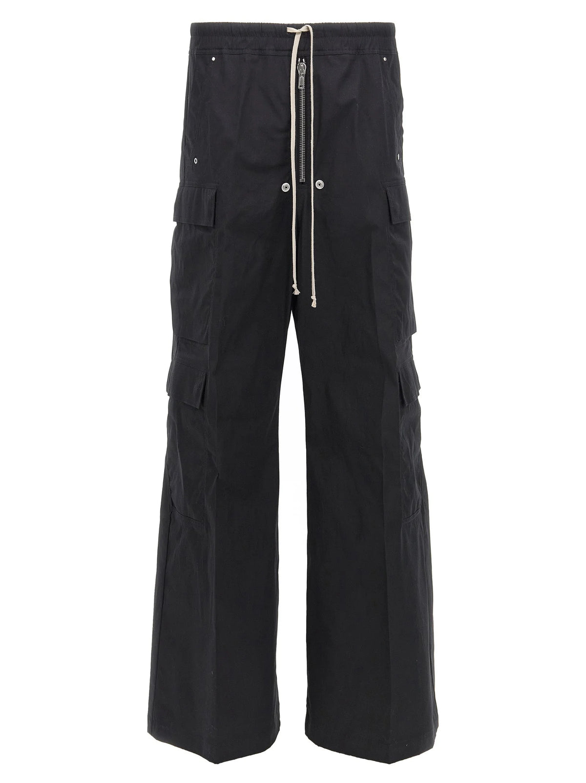 Rick Owens Black Cotton Cargo Pants - XXL