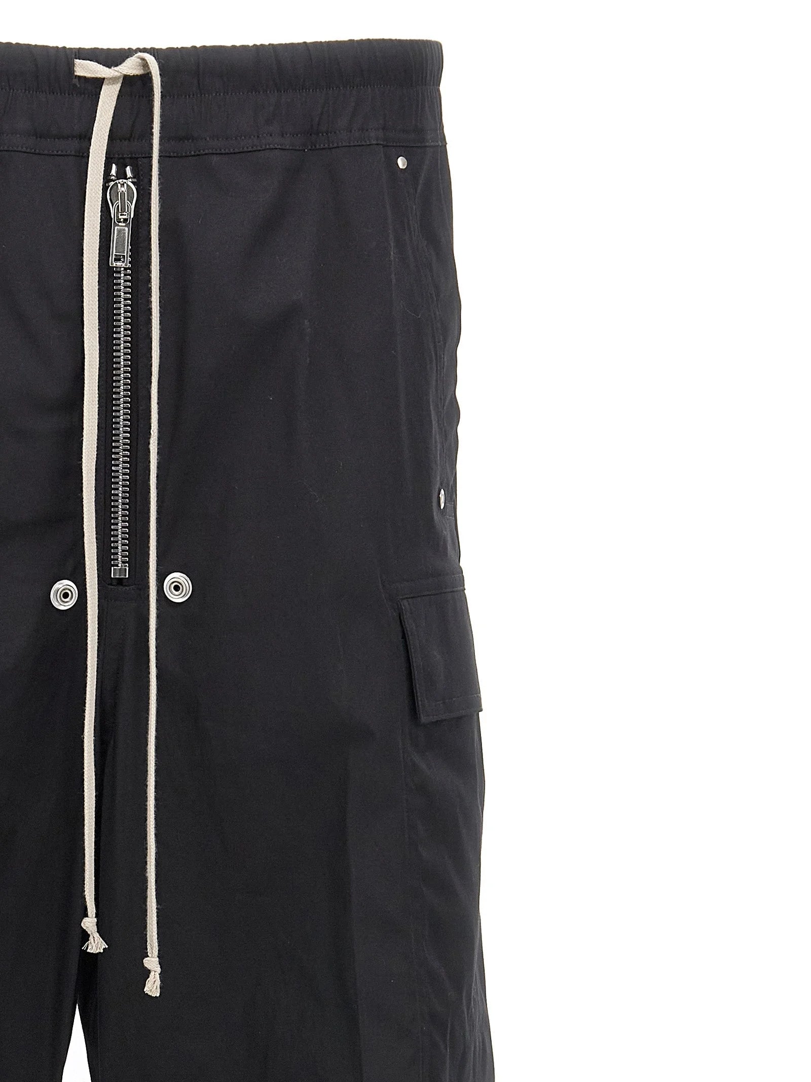 Rick Owens Black Cotton Cargo Pants - XXL