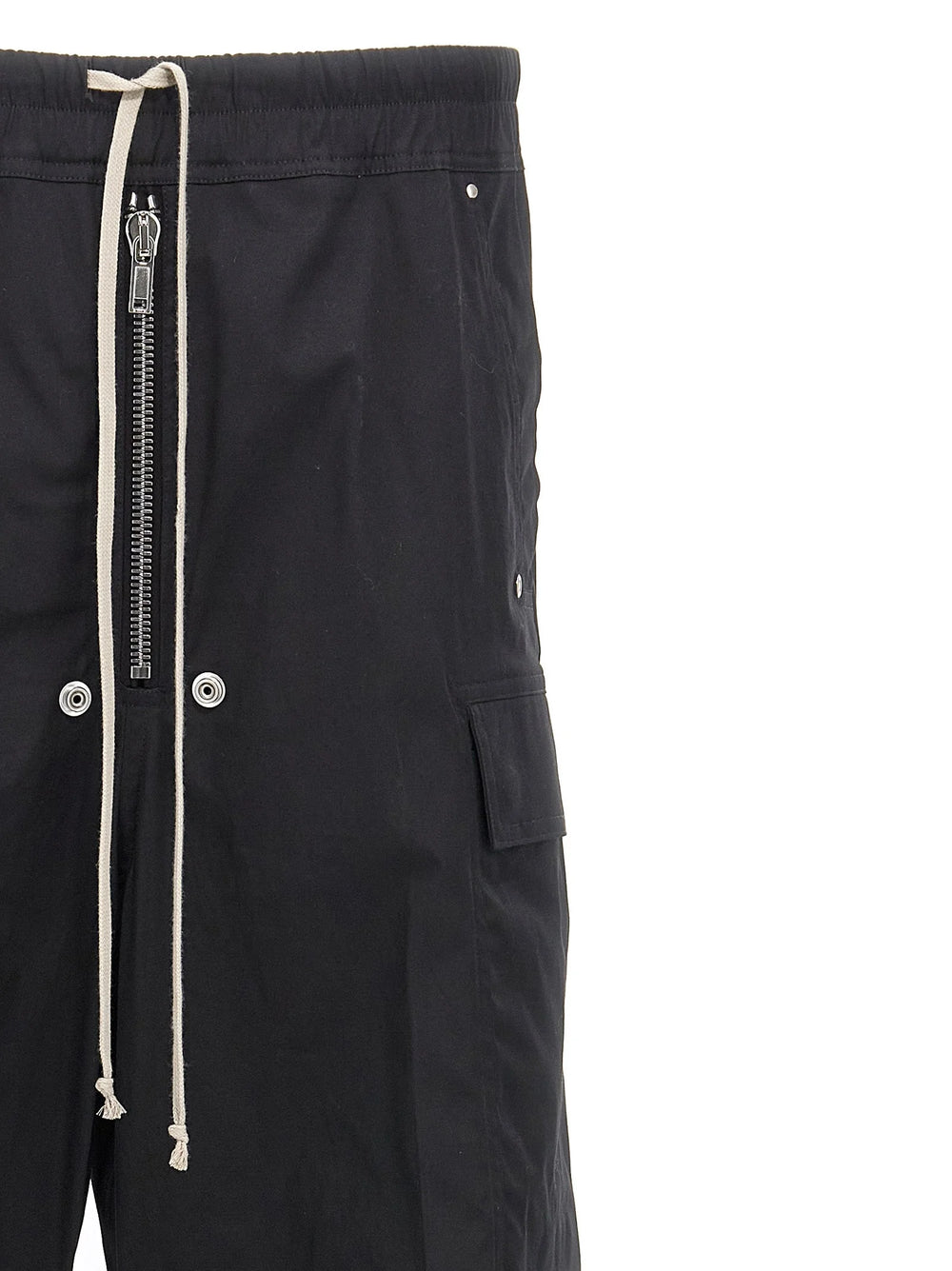 Rick Owens Black Cotton Cargo Pants - XXL