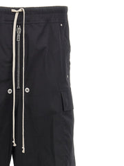 Rick Owens Black Cotton Cargo Pants - XXL