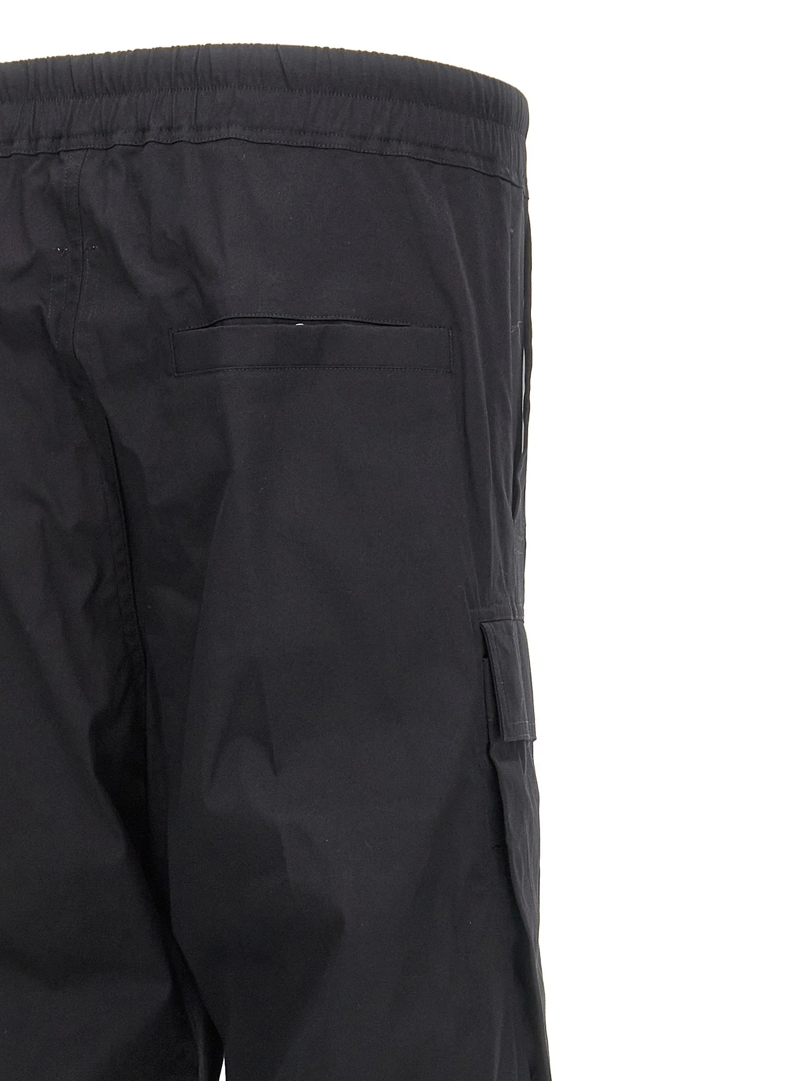 Rick Owens Black Cotton Cargo Pants - XXL