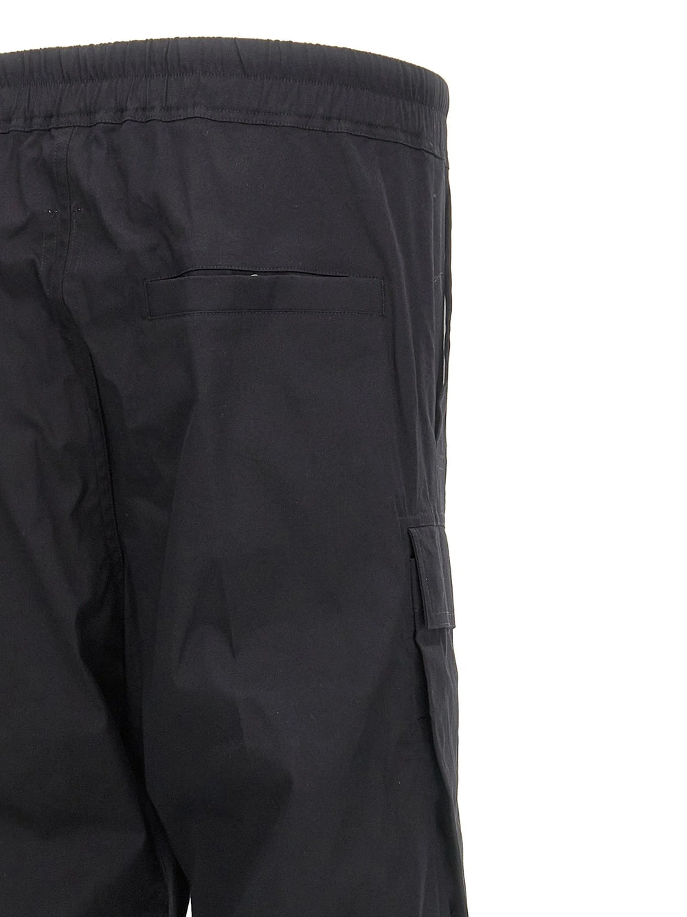 Rick Owens Black Cotton Cargo Pants - XXL