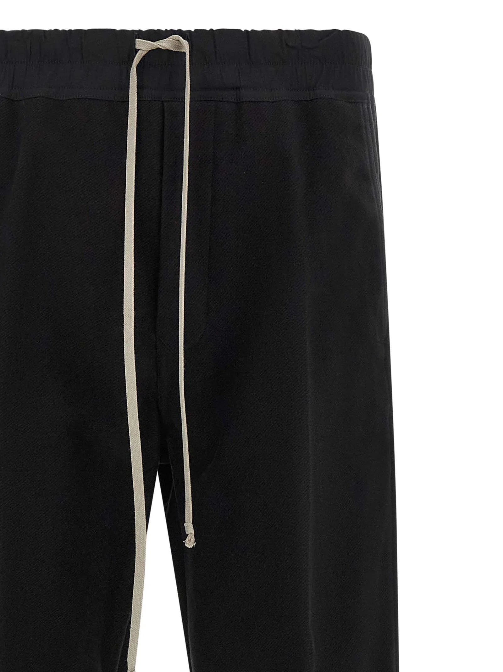 Rick Owens Black Cotton Casual Pants
