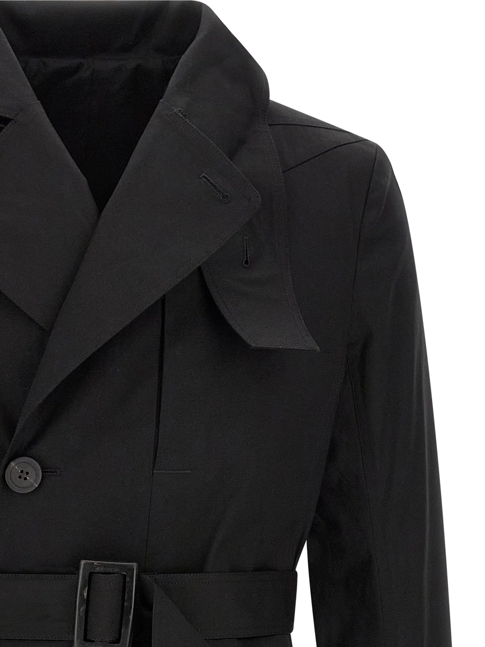 Rick Owens Black Cotton Coat - 48 | M