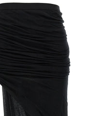 Rick Owens Black Cotton Mini Skirt