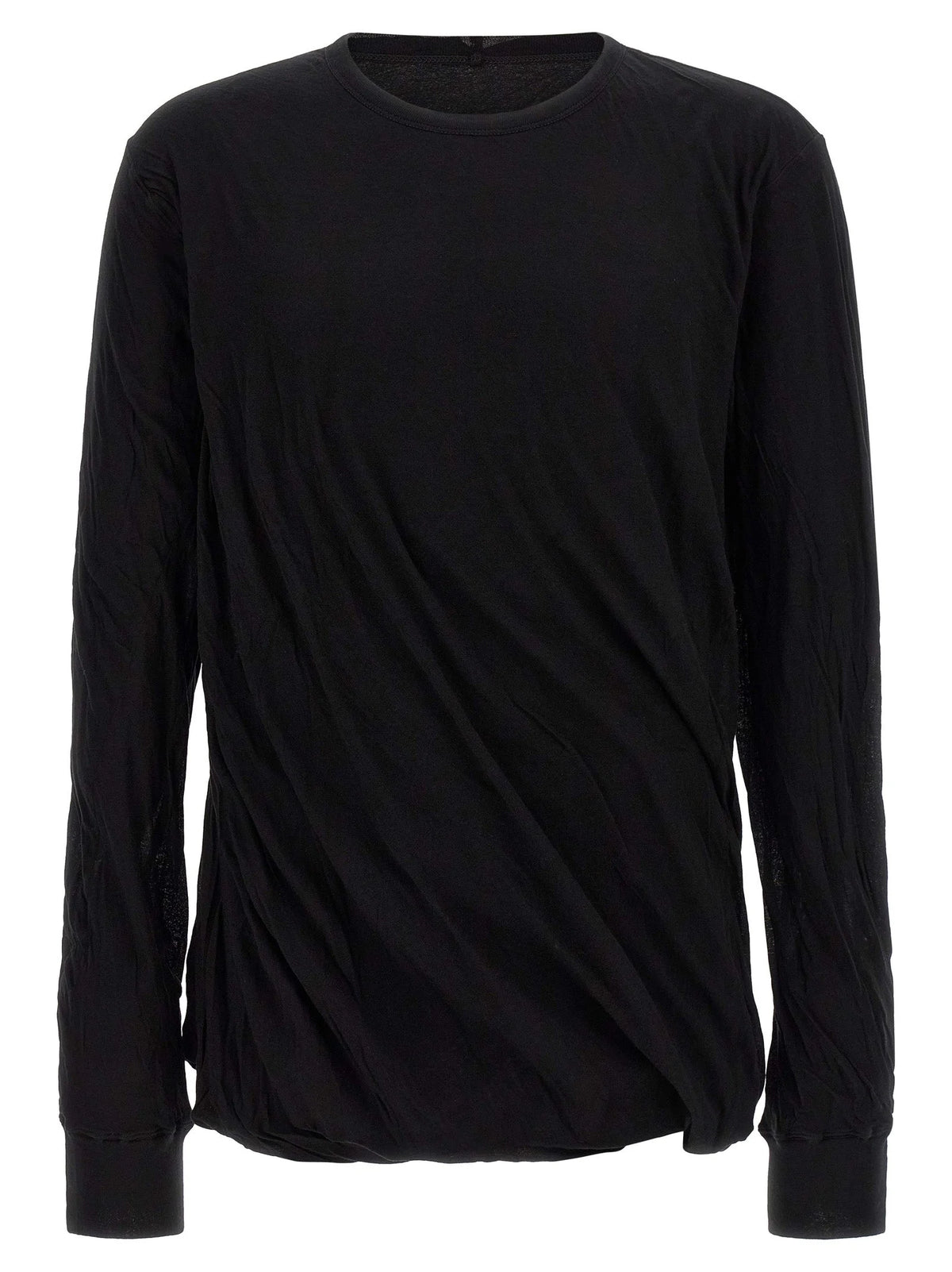 T-shirt z bawełny Rick Owens, czarny - uniwersalny rozmiar