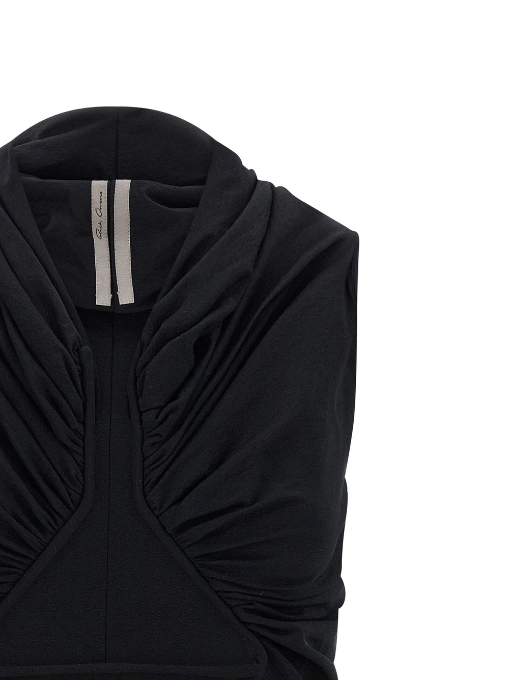Rick Owens Black Cotton Tank Tops - IT42