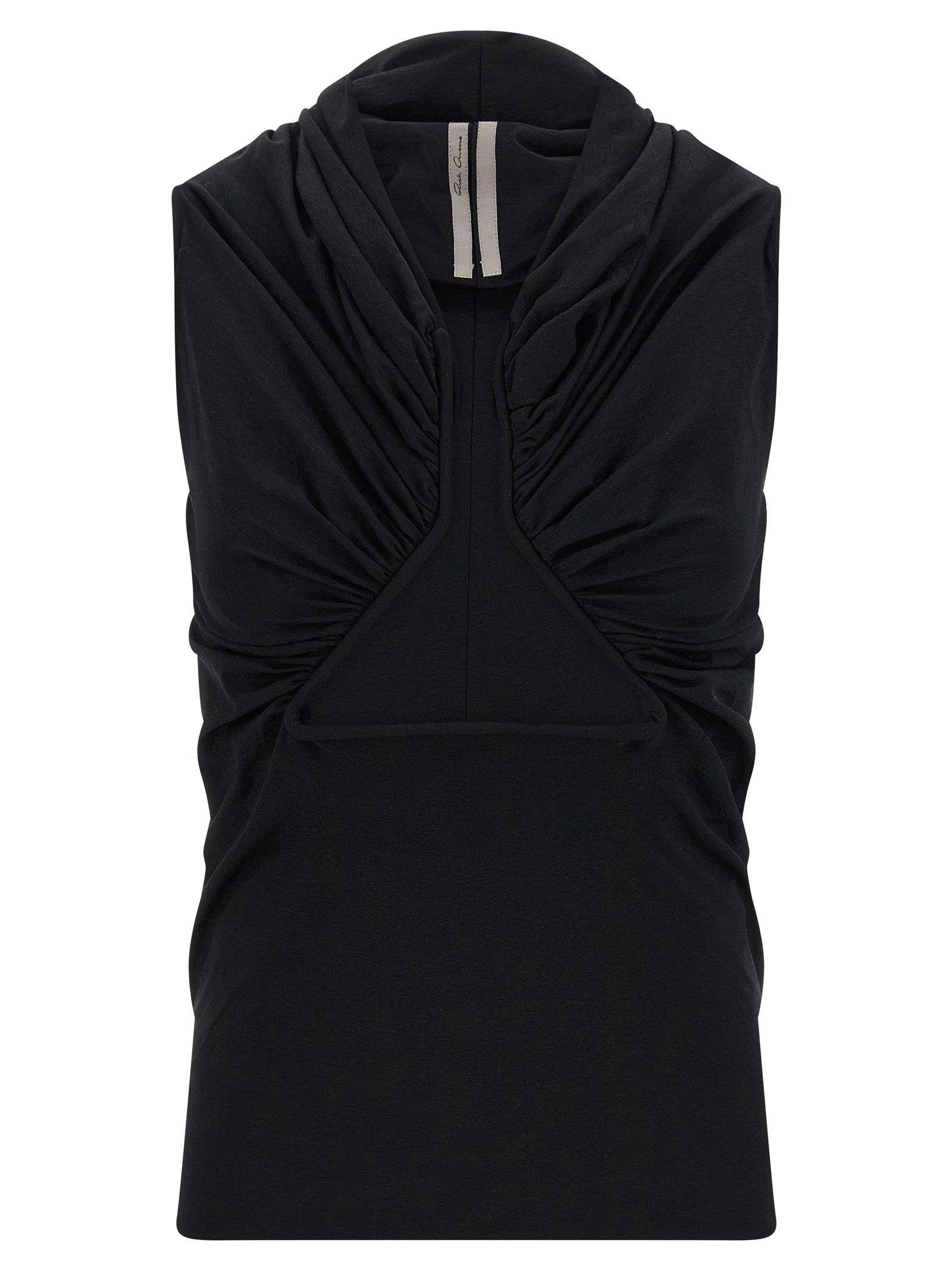 Rick Owens Black Cotton Tank Tops - IT42