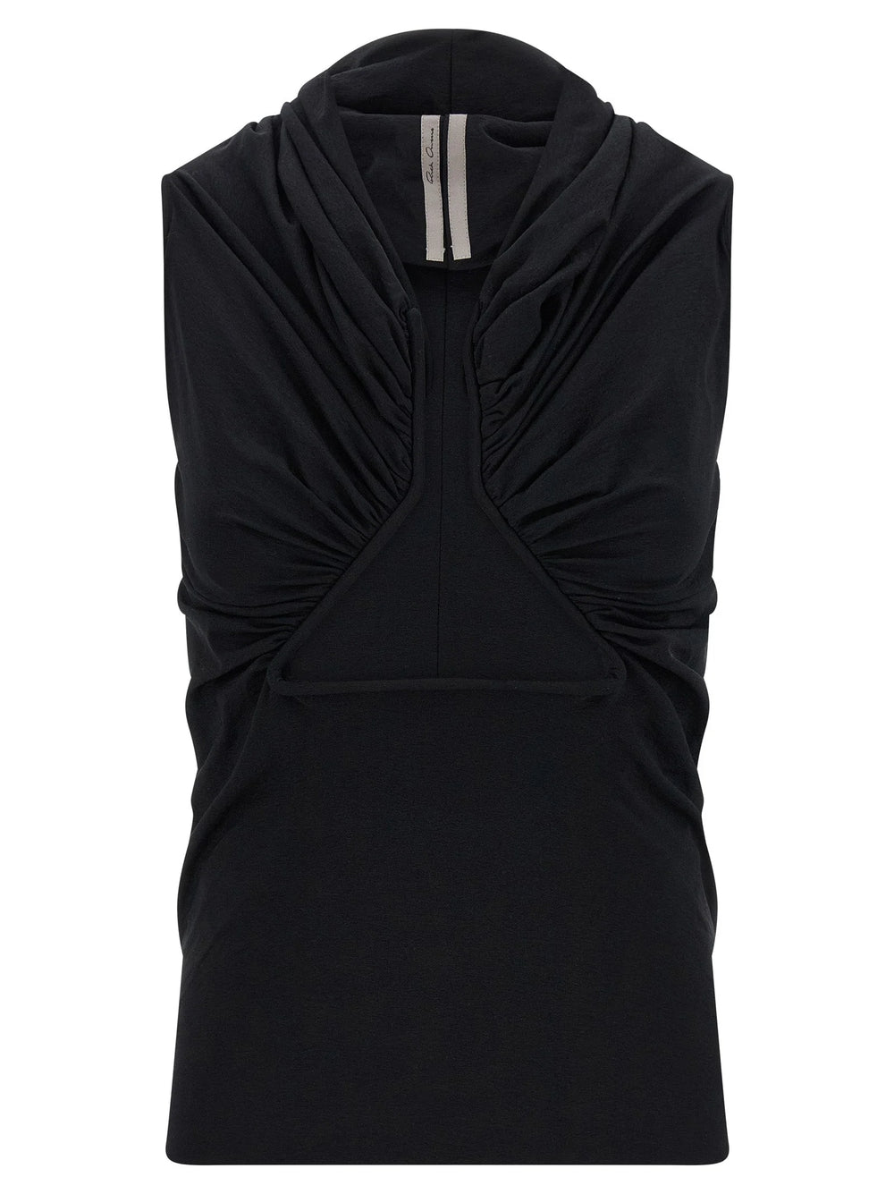 Rick Owens Black Cotton Tank Tops - IT42