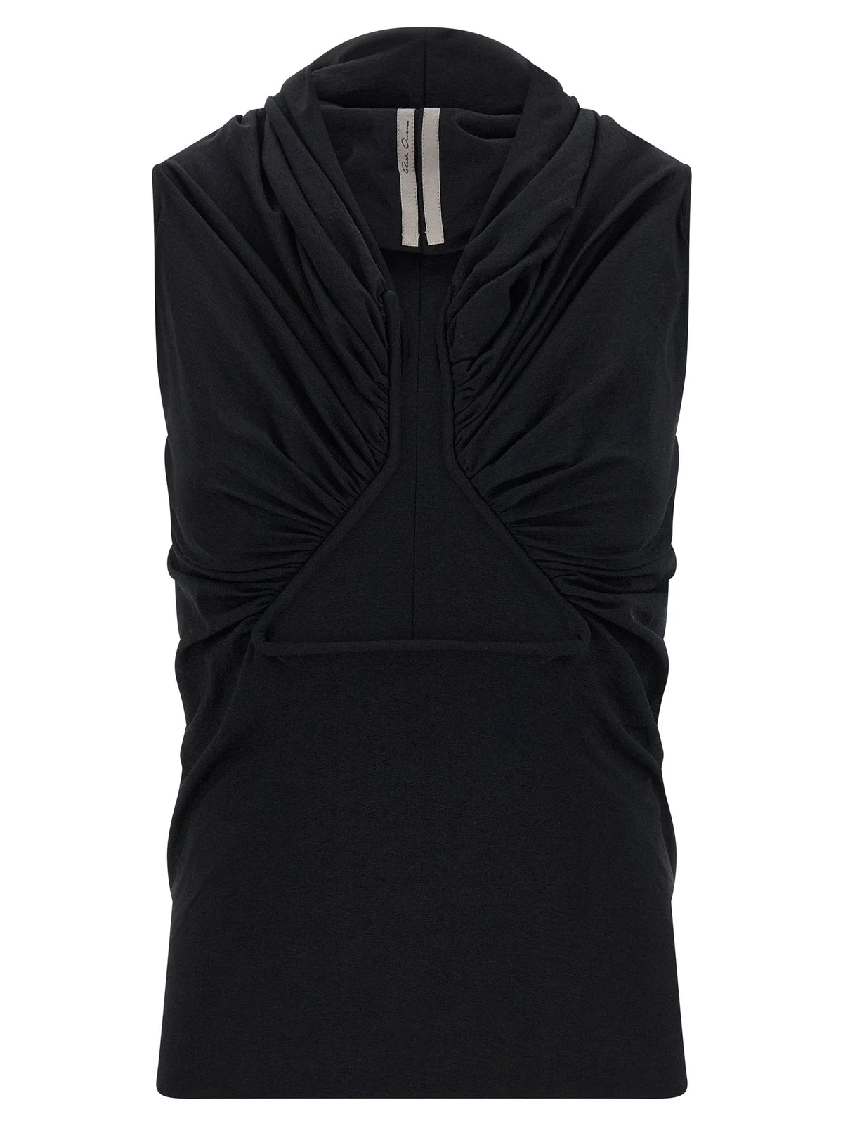 Rick Owens Black Cotton Tank Tops - IT42