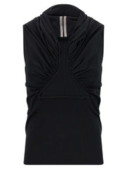 Rick Owens Black Cotton Tank Tops - IT42