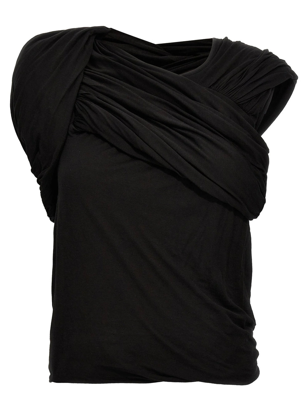 Rick Owens Black Cotton Tank Tops - IT44