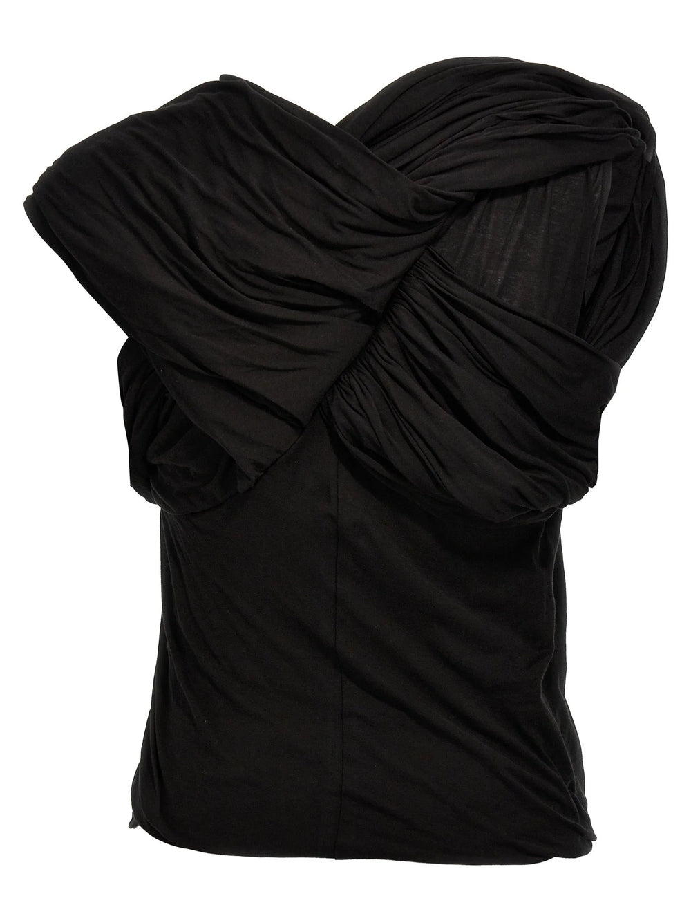 Rick Owens Black Cotton Tank Tops - IT44