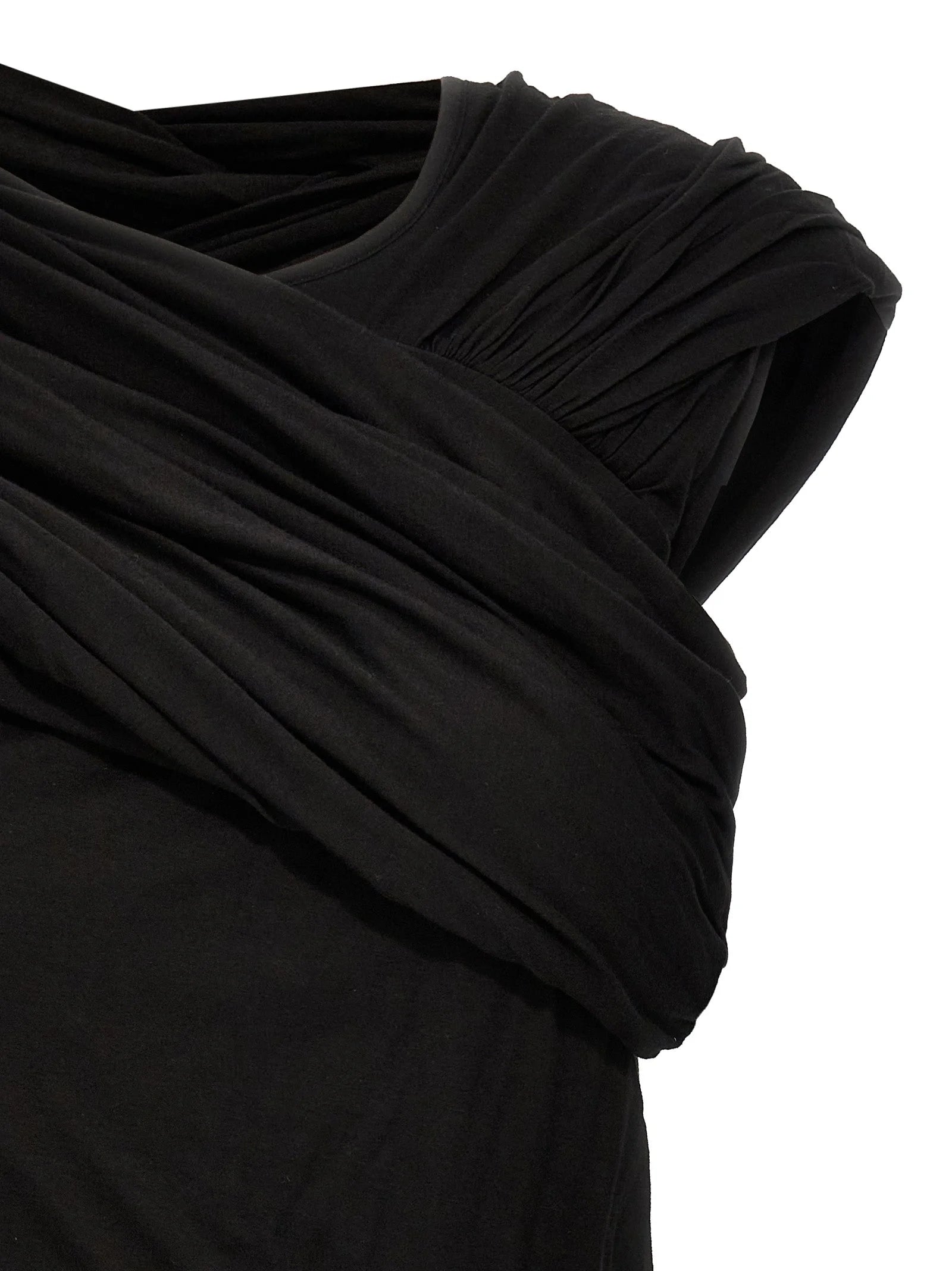 Rick Owens Black Cotton Tank Tops - IT44