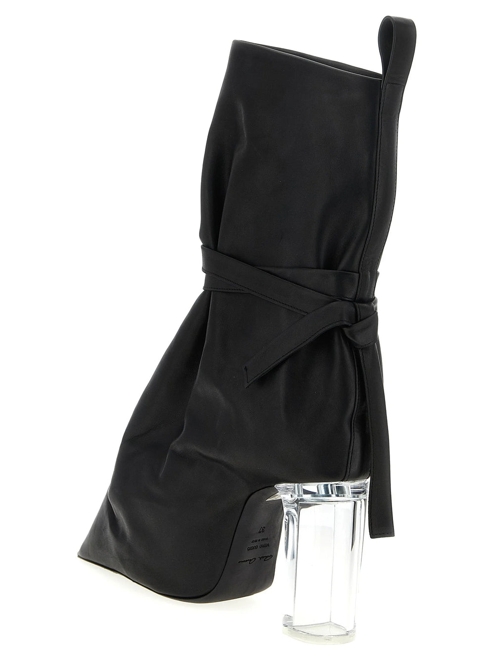 Rick Owens Black Cowhide Ankle Boots - EU38/US8