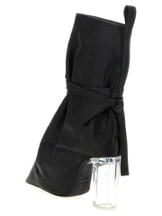 Rick Owens Black Cowhide Ankle Boots - EU38/US8