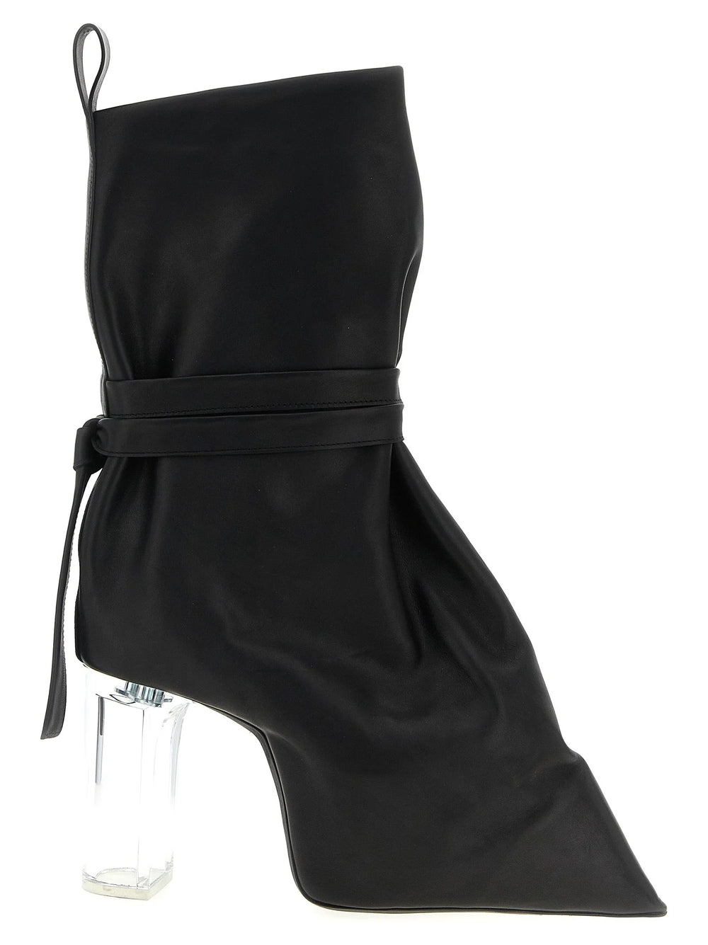 Rick Owens Black Cowhide Ankle Boots - EU38/US8