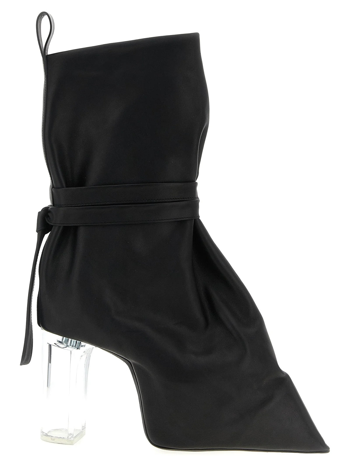 Rick Owens Black Cowhide Ankle Boots - EU38/US8