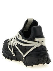 Rick Owens Black Cowhide Athletic Sneakers