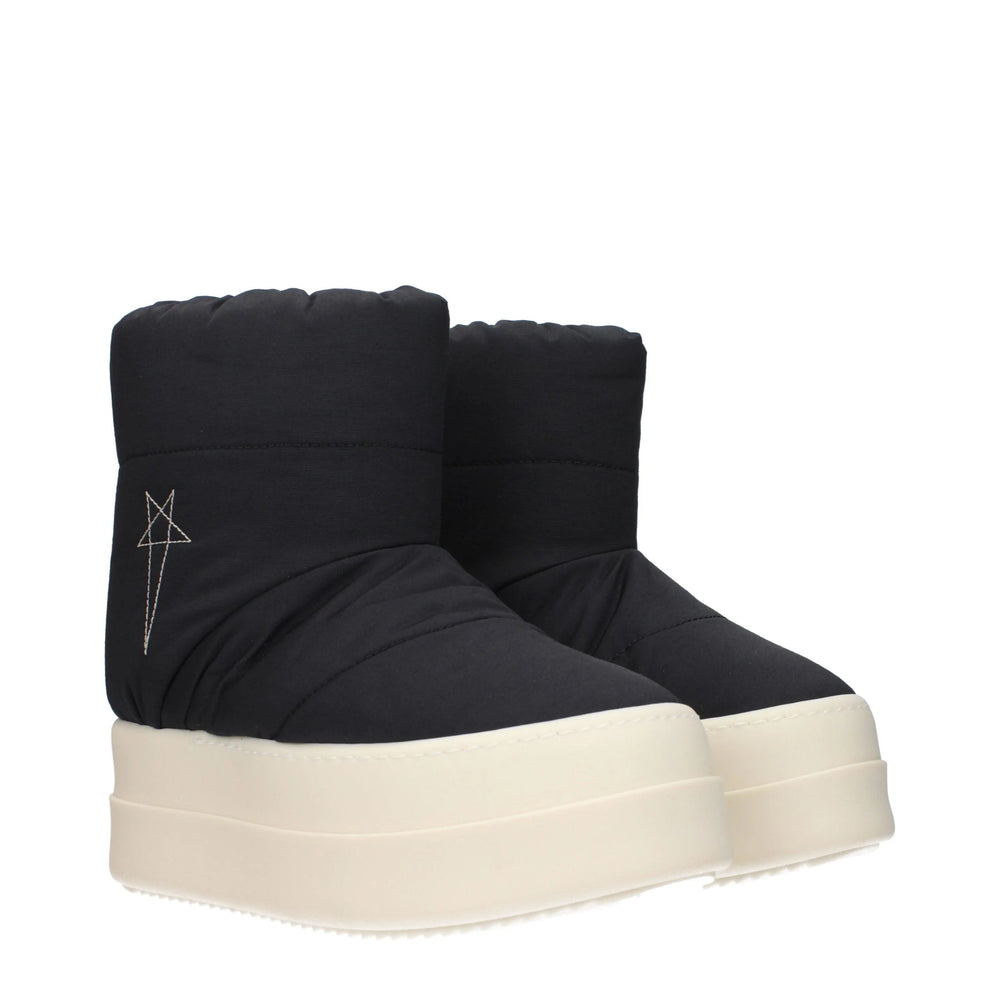 Rick Owens Schwarze Stoffstiefel