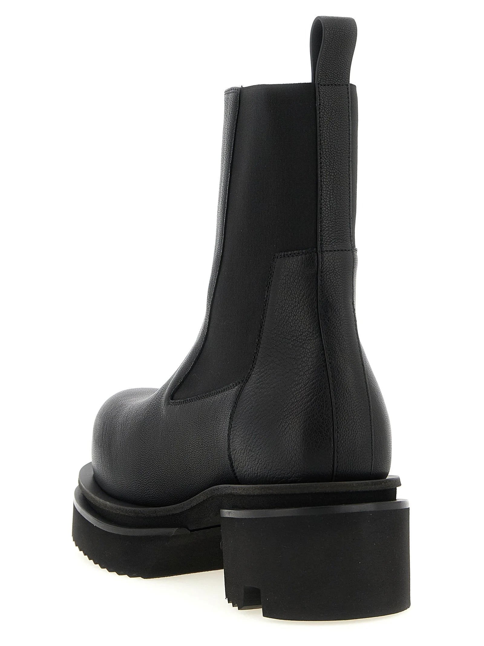 Rick Owens Black Goatskin Ankle Boots