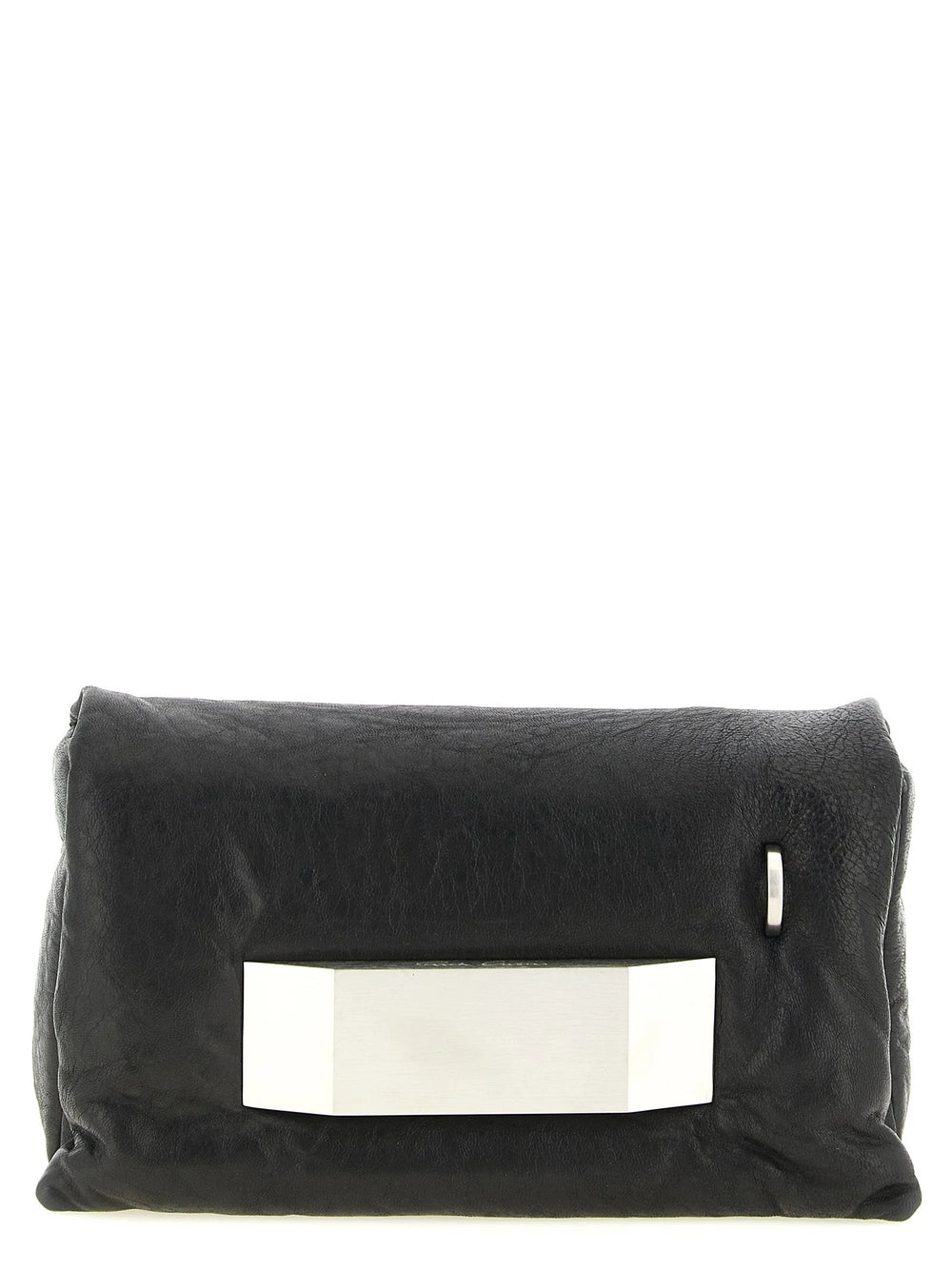 Rick Owens Black Lamb Leather Clutch Bag