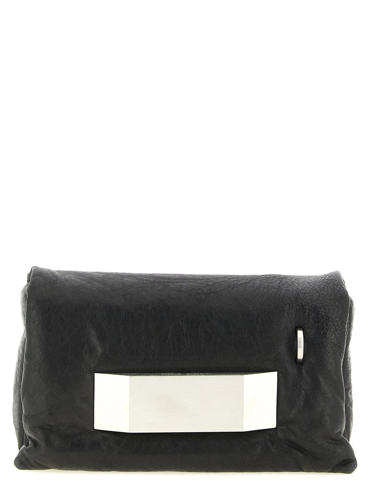 Rick Owens Black Lamb Leather Clutch Bag