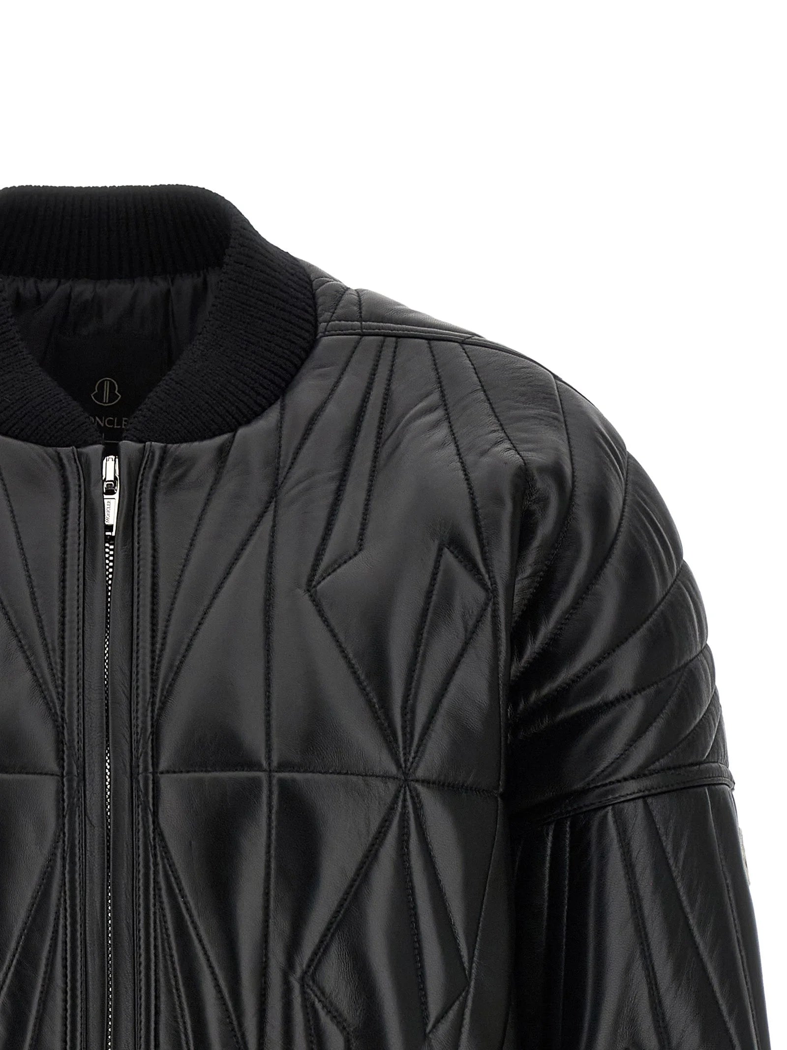 Rick Owens Black Lamb Leather Leather Jacket - 2