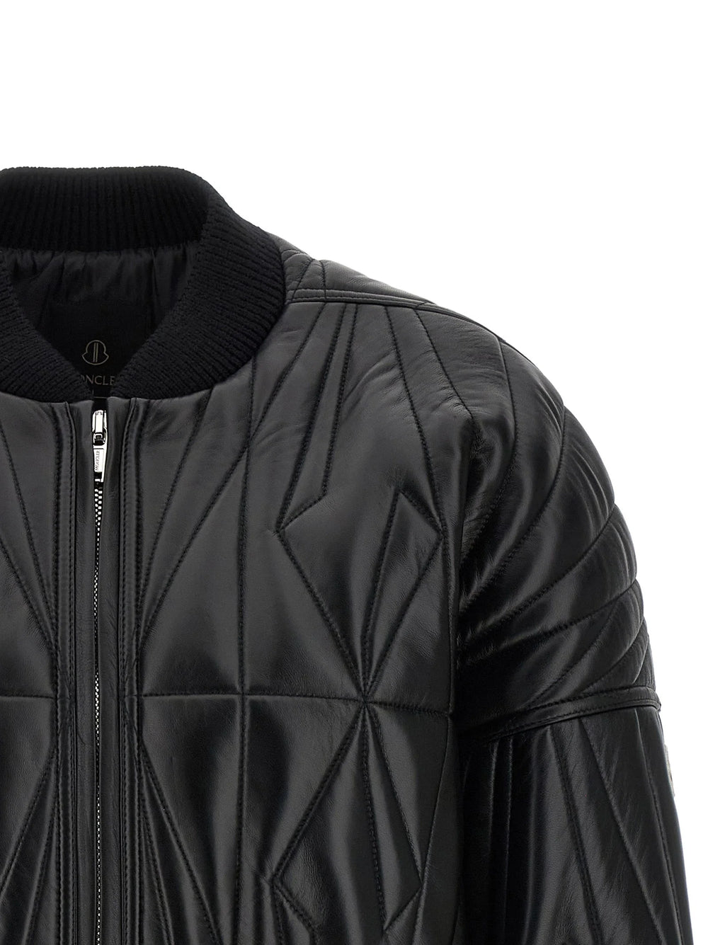 Rick Owens Black Lamb Leather Leather Jacket - 2