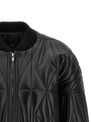 Rick Owens Black Lamb Leather Leather Jacket - 2