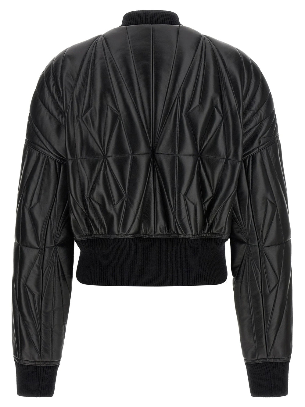 Rick Owens Black Lamb Leather Leather Jacket - 2