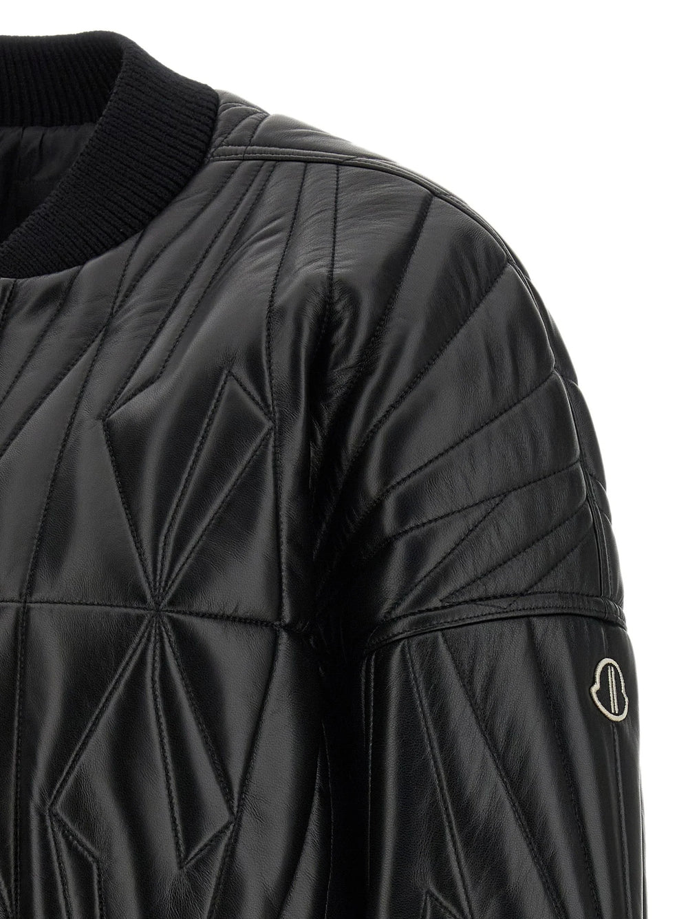 Rick Owens Black Lamb Leather Leather Jacket - 2