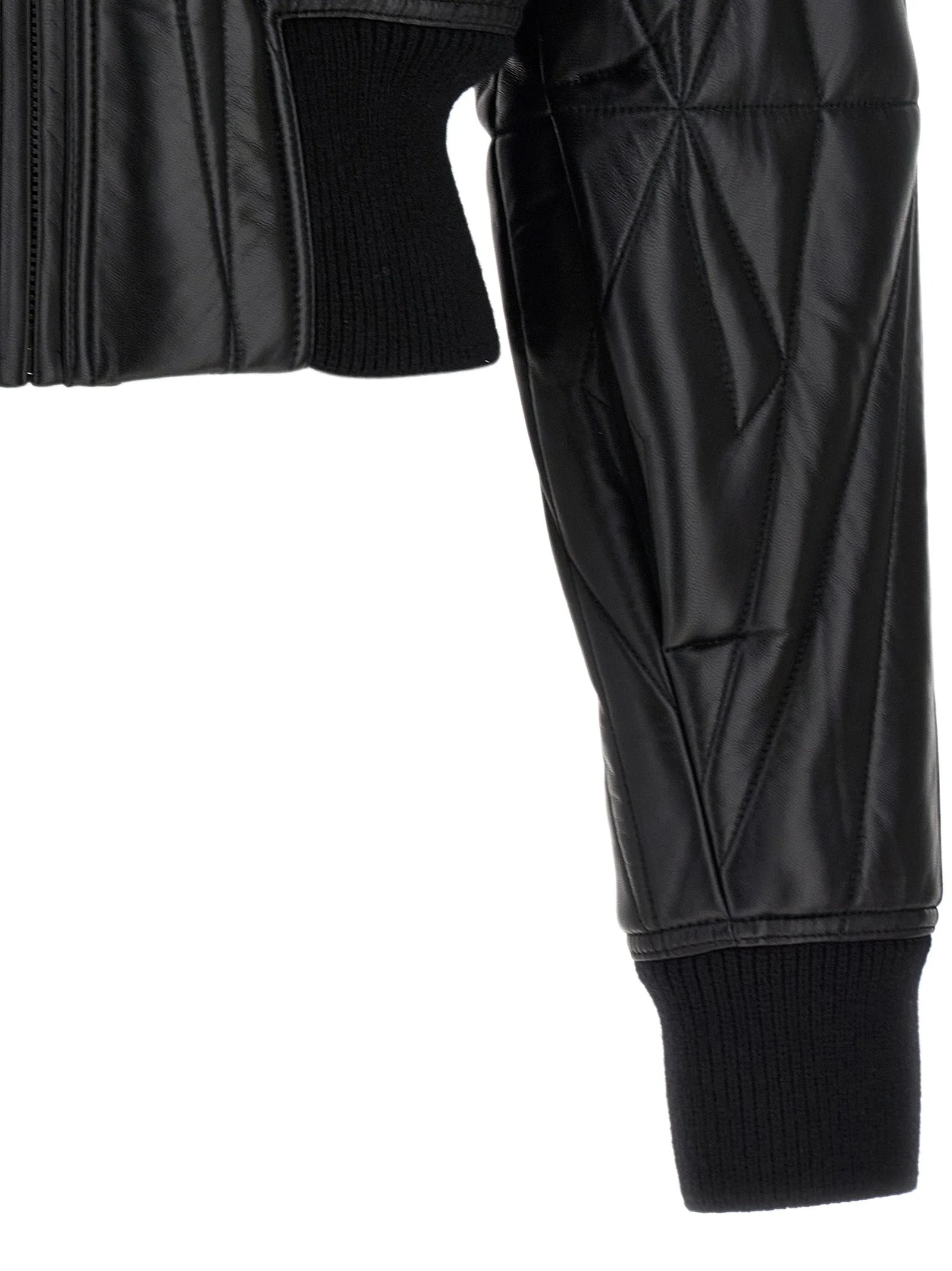 Rick Owens Black Lamb Leather Leather Jacket - 2