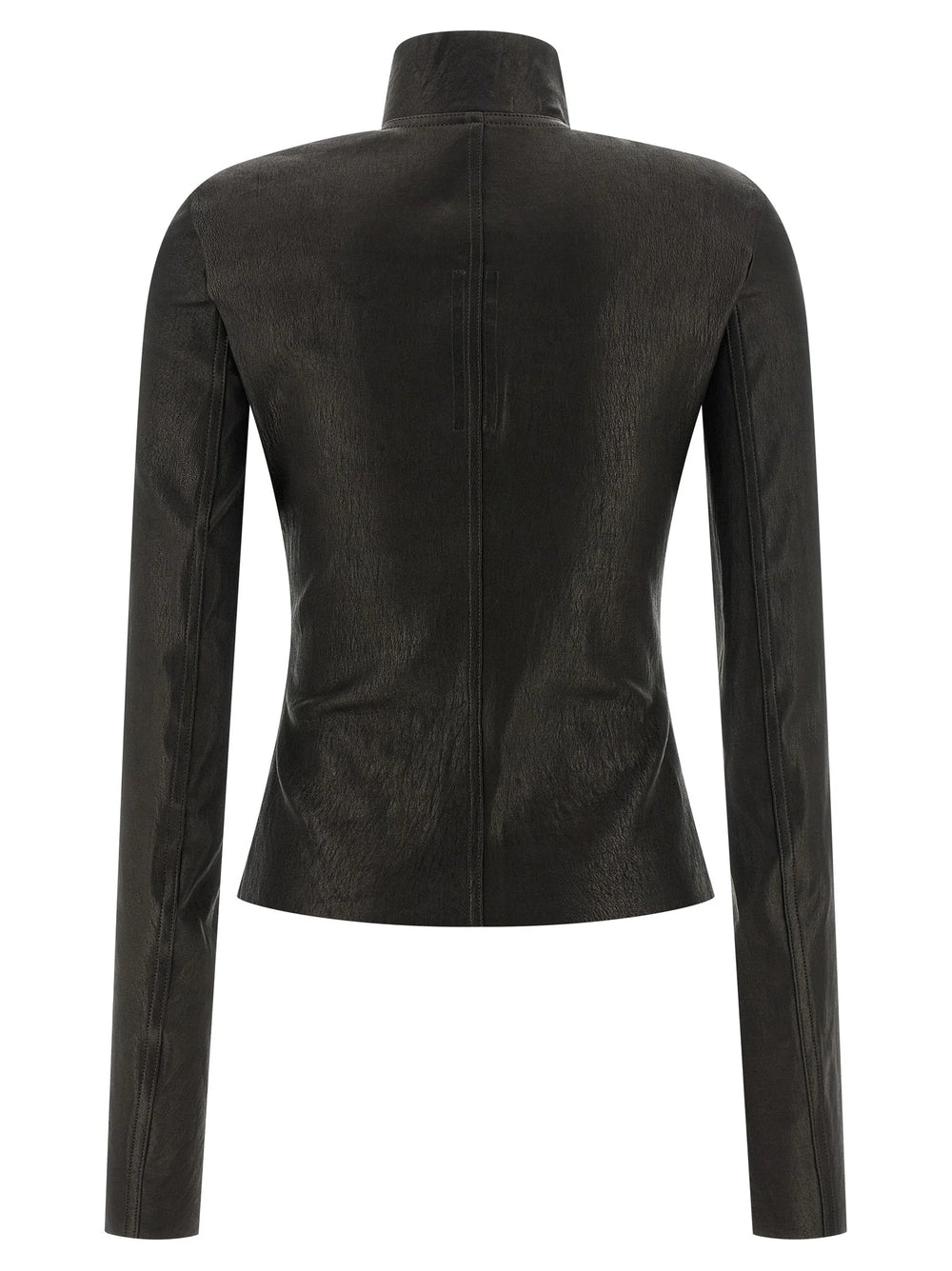 Rick Owens Black Lamb Leather Leather Jacket