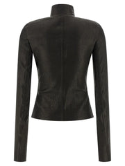 Rick Owens Black Lamb Leather Leather Jacket