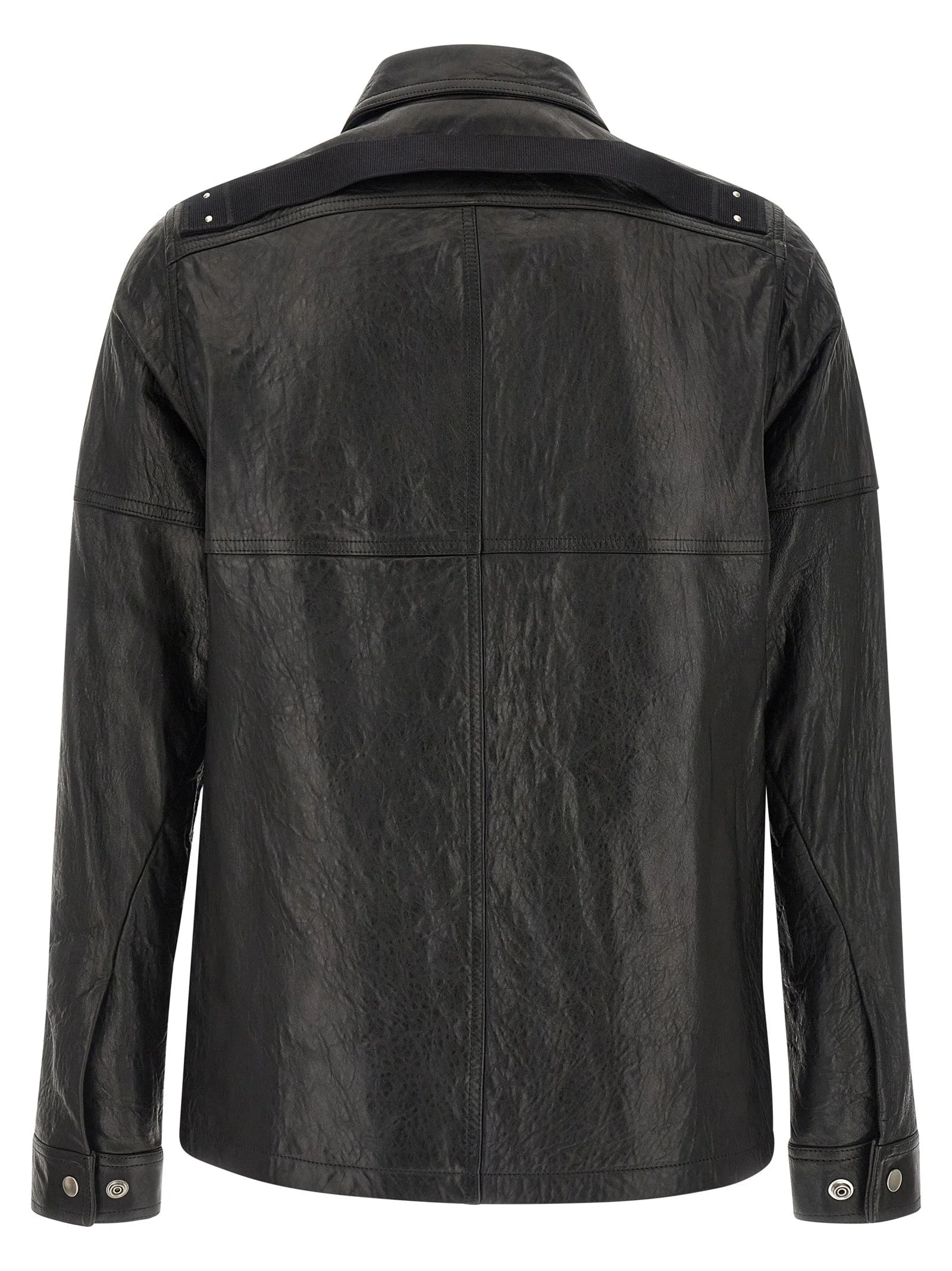 Rick Owens Black Lamb Leather Leather Jacket - 48 | M