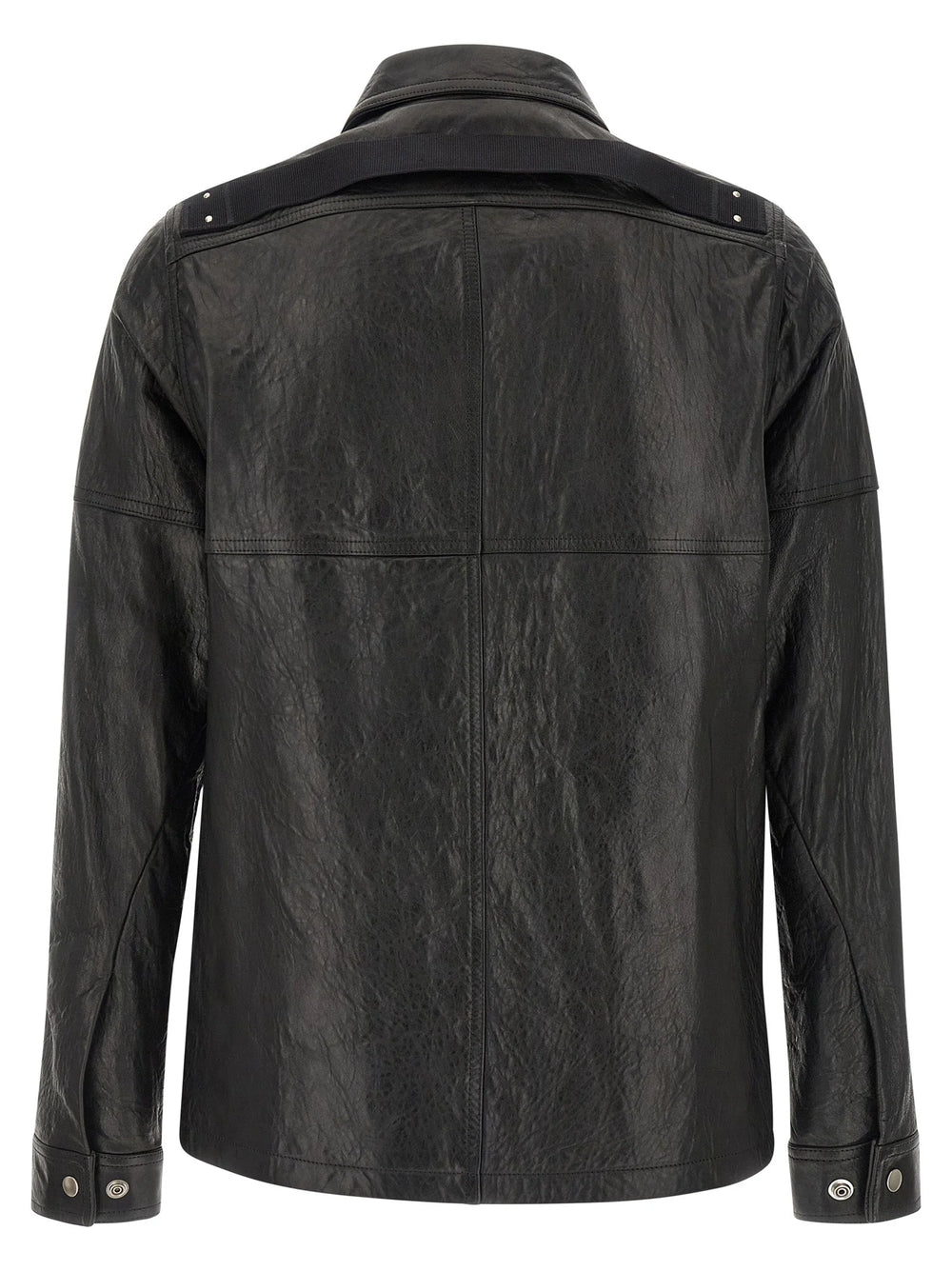 Rick Owens Black Lamb Leather Leather Jacket - 48 | M