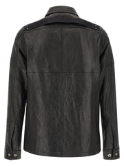 Rick Owens Black Lamb Leather Leather Jacket - 48 | M