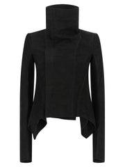 Rick Owens Black Lamb Leather Leather Jacket
