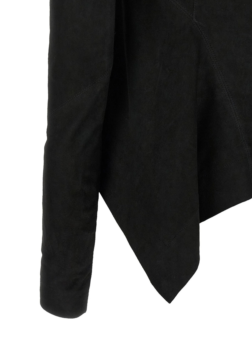 Rick Owens Black Lamb Leather Leather Jacket